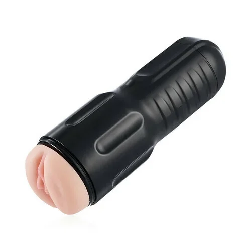 10 Increasing Vibrations Lifelike Pussy Entry Manual Masturbation Cup