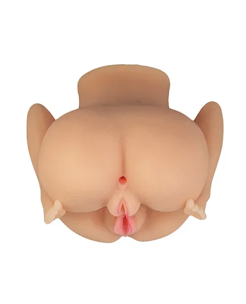 2 Girls and 3 Holes Self Lubricating Masturbator – White