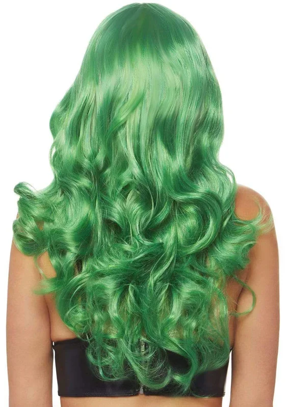 24 Inch Misfit Long Wavy Bang Wig – Green
