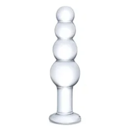 7.25” glass beaded butt plug