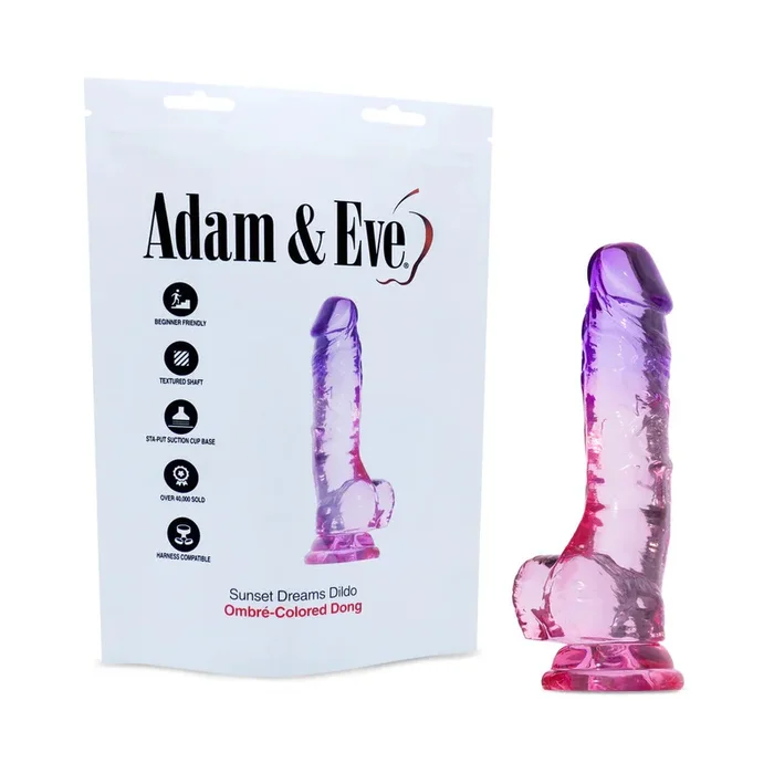 Adam & Eve Sunset Dreams Realistic Dildo 7.5 in. (Bag Packaging)
