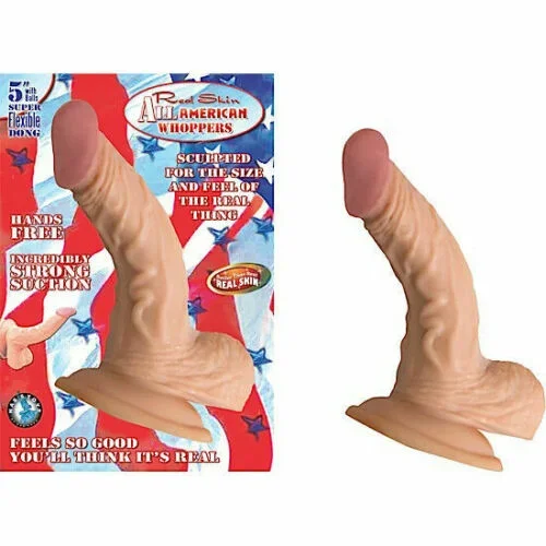 All American Whoppers 5″ Curved Dildo With Balls