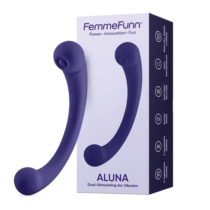 Aluna Dual Stimulating Arc Vibrator – Dark Purple