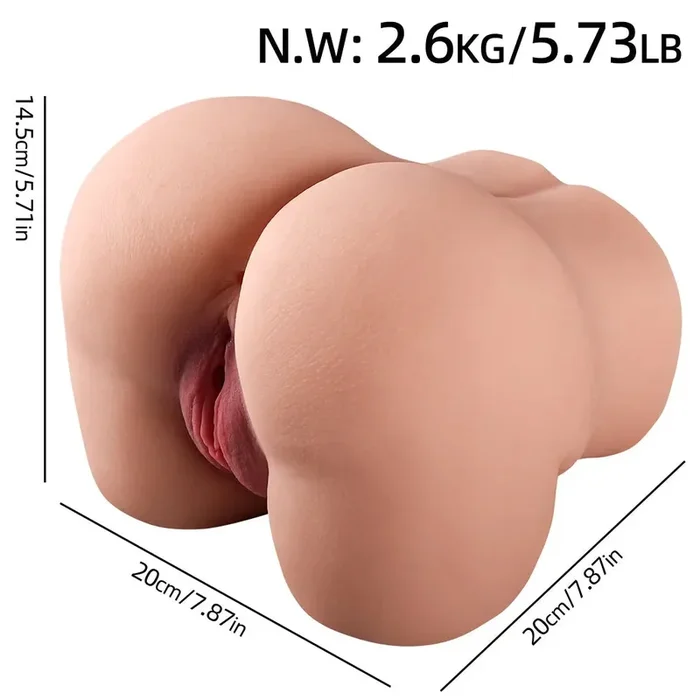 Amy Butt Realistic | Vagina | Ass | Flesh | 2 holes | 2.6 Kg | Heating Probe
