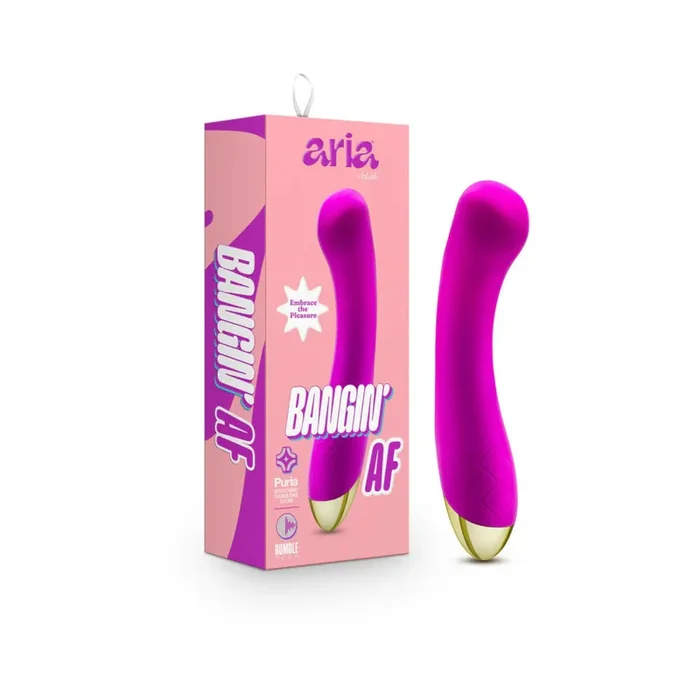 Aria Bangin’ AF Rechargeable Silicone G-Spot Vibrator Purple