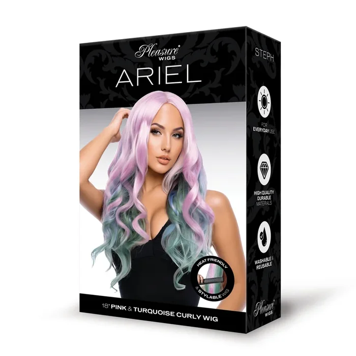 Ariel Premium Stylable Wig – Pink/turquoise