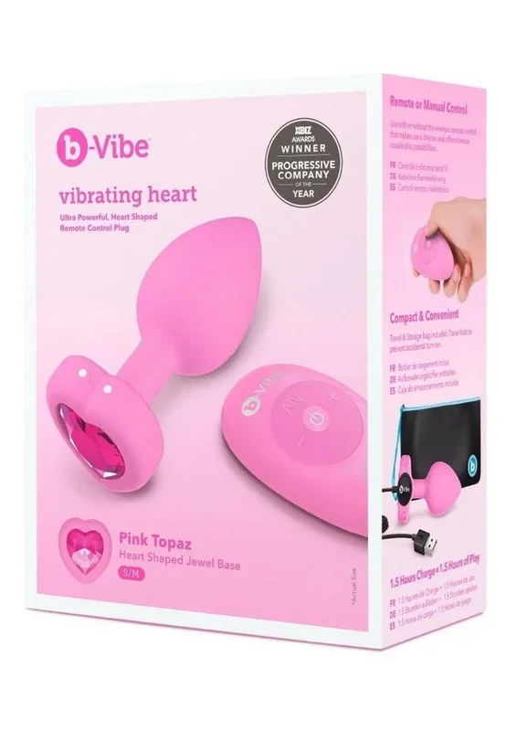 B-Vibe Vibrating Heart Shape Jewel Plug