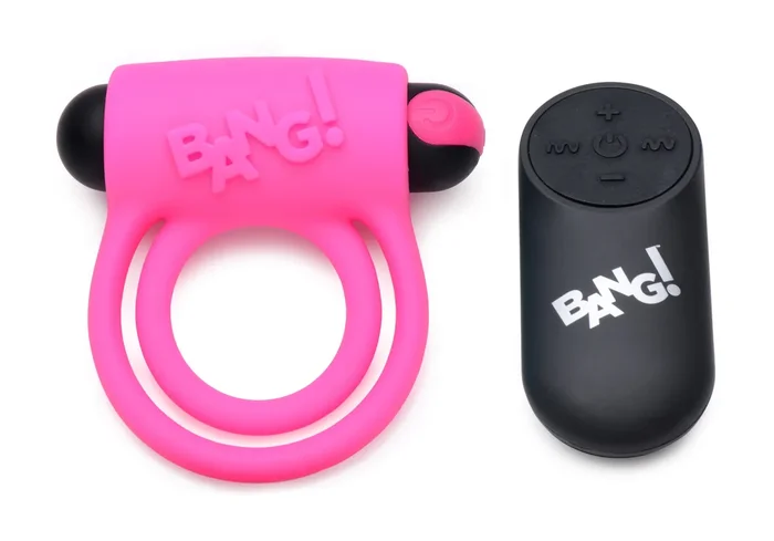 Bang – Silicone Cock Ring and Bullet With Remote Control – Pink