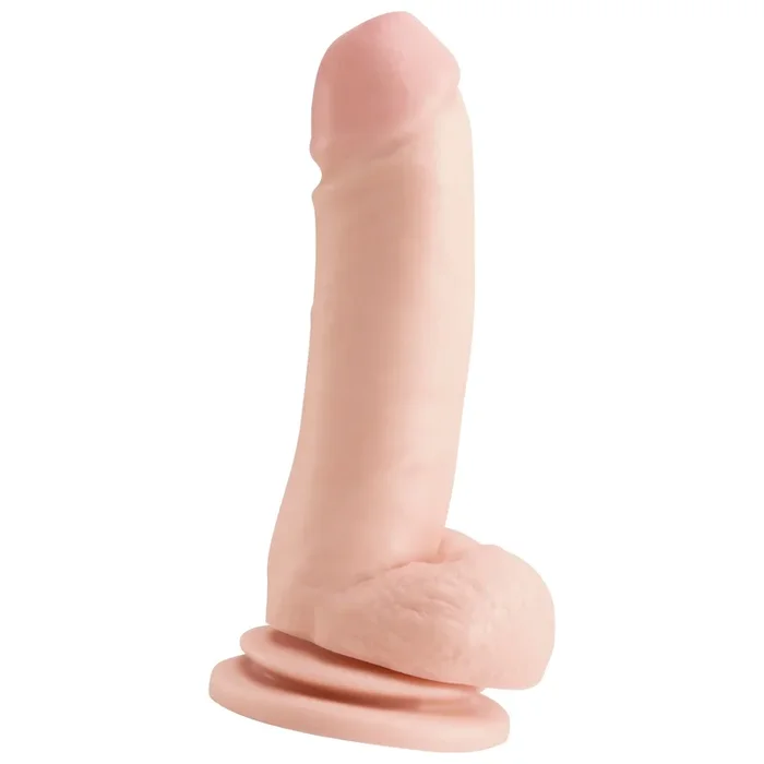 Basix Rubber Works 8″ Dildo with Suction Cup Beige