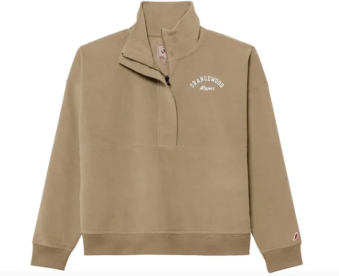 Beige Corduroy Orangewood Rams Quarter Zip