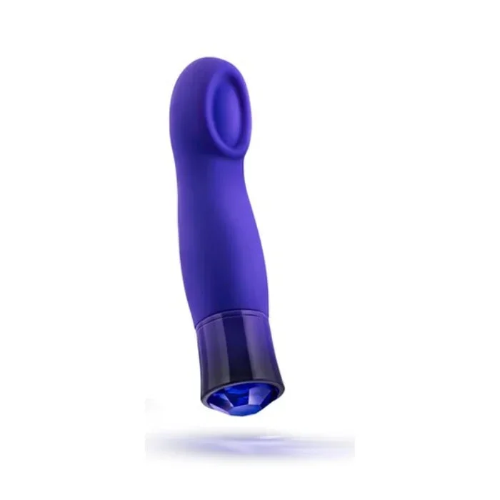Blush Oh My Gem Mystery Sapphire Rechargeable Warming Silicone Scooped Tongue Vibrator