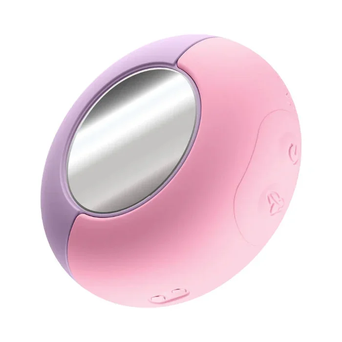 Blush Play With Me Pout & Play Discreet Rechargeable Fluttery Dual Ended Vibrator With Precision Tip And Storage Mirror Case