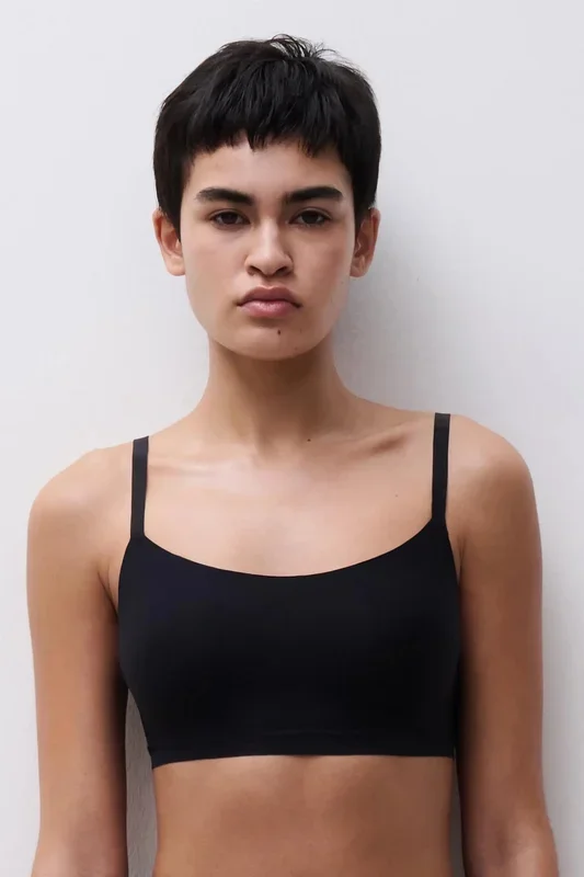 Chantelle | Soft Stretch, Padded Bralette (Black/ Beige)