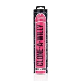 Clone-A-Willy Silicone DIY Homemade Vibrating Dildo Penis Molding Kit – Glow in the Dark Pink