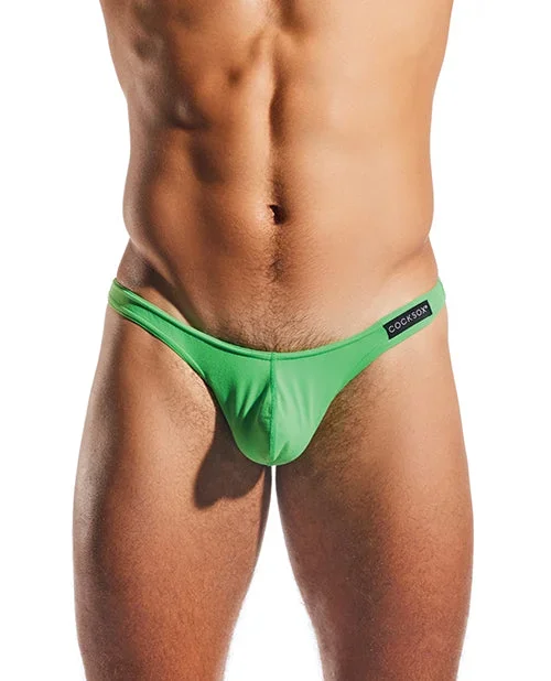 Cocksox Enhancing Pouch Thong Palm Leaf Green Large
