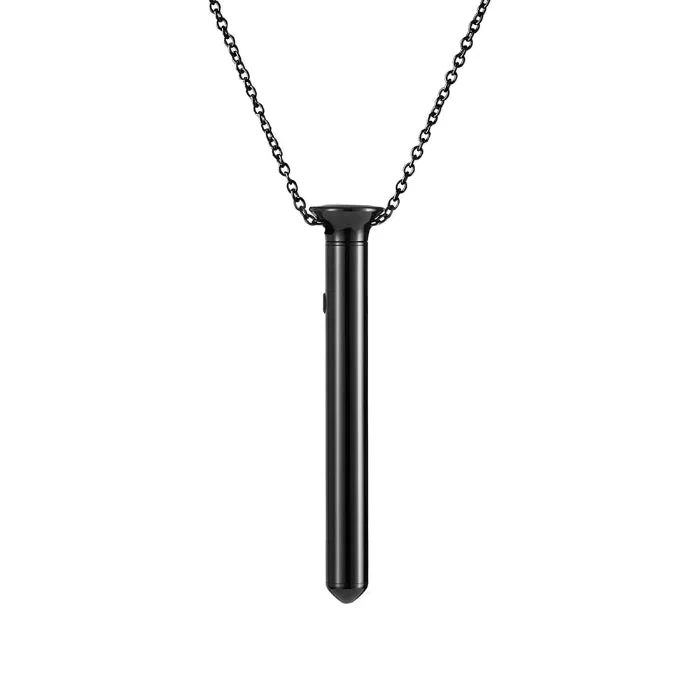 Crave Vesper Mini Rechargeable Waterproof Vibrator Necklace Black