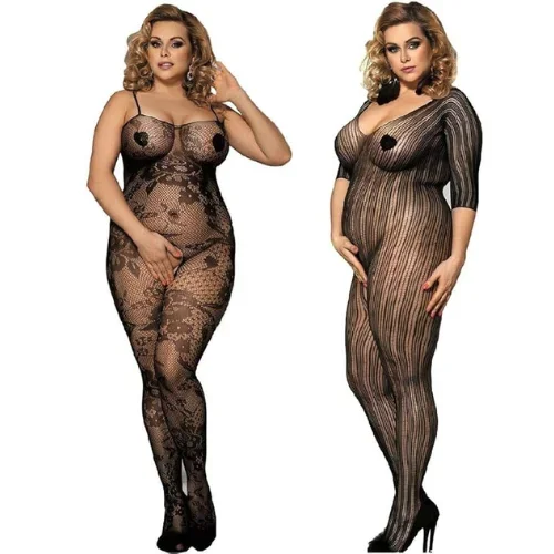 Crotchless Fishnet Lingerie Set