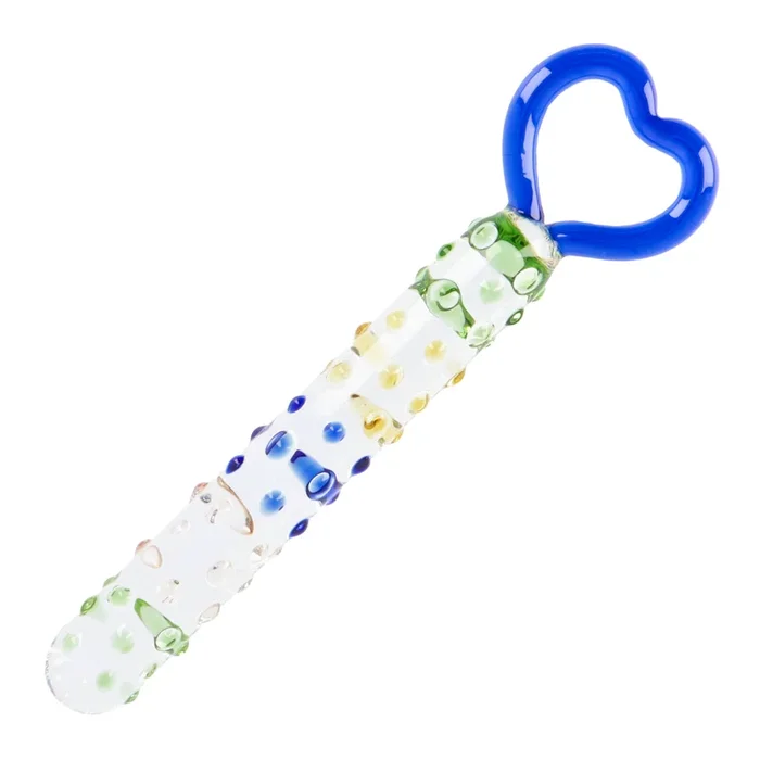 Crystal Glass Dildo With Heart Handle