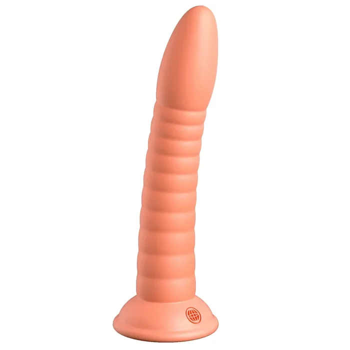 Dillio Wild Thing 7″ Ribbed Platinum Cured Silicone Dildo