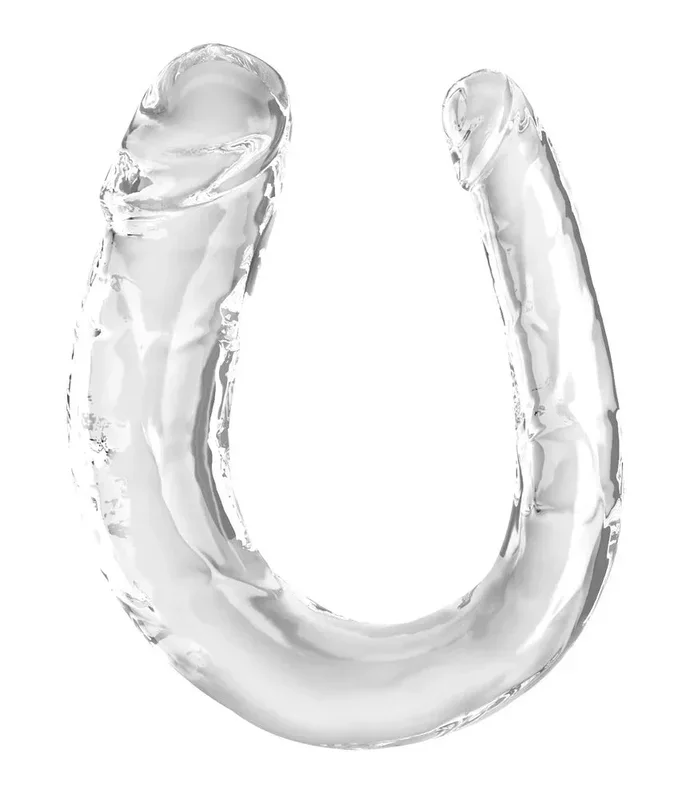 Doppeldildo “Double Trouble” – zweifache Stimulation 33 cm (transparent)