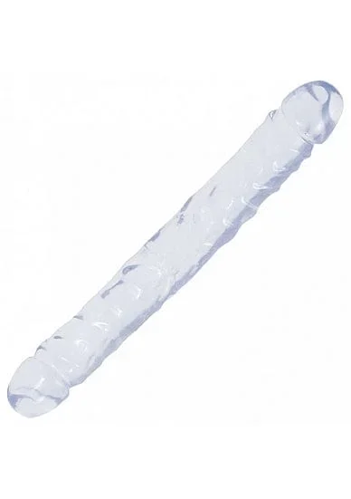 Double dildo transparent 30.5 cm x 3.5 cm