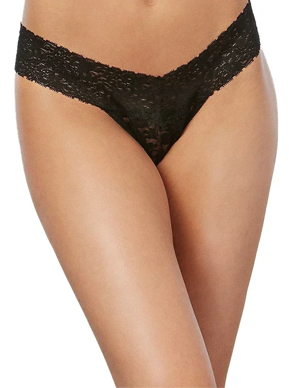 Dreamgirl Low Rise Lace G-String O/S Black