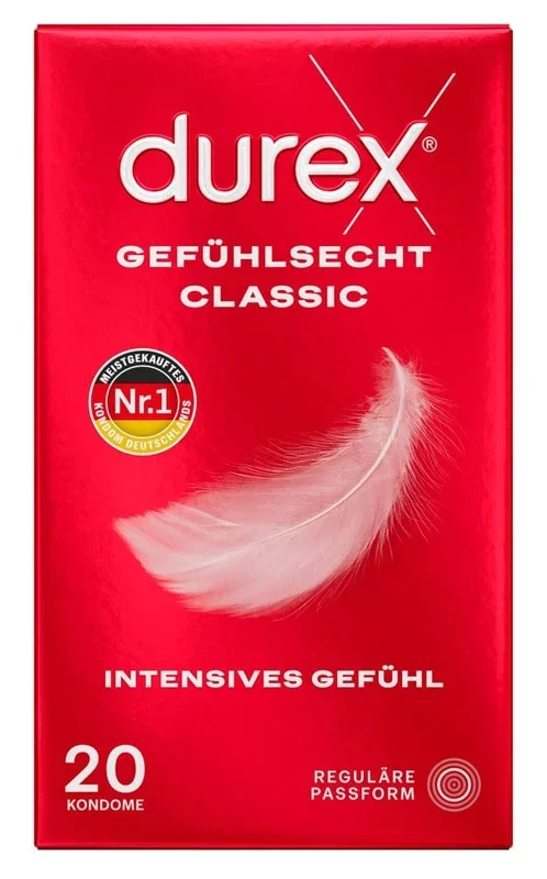Durex Feel Real Classic condoms, pack of 20