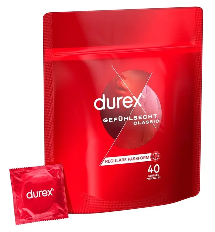 Durex Feel Real condoms, size 40