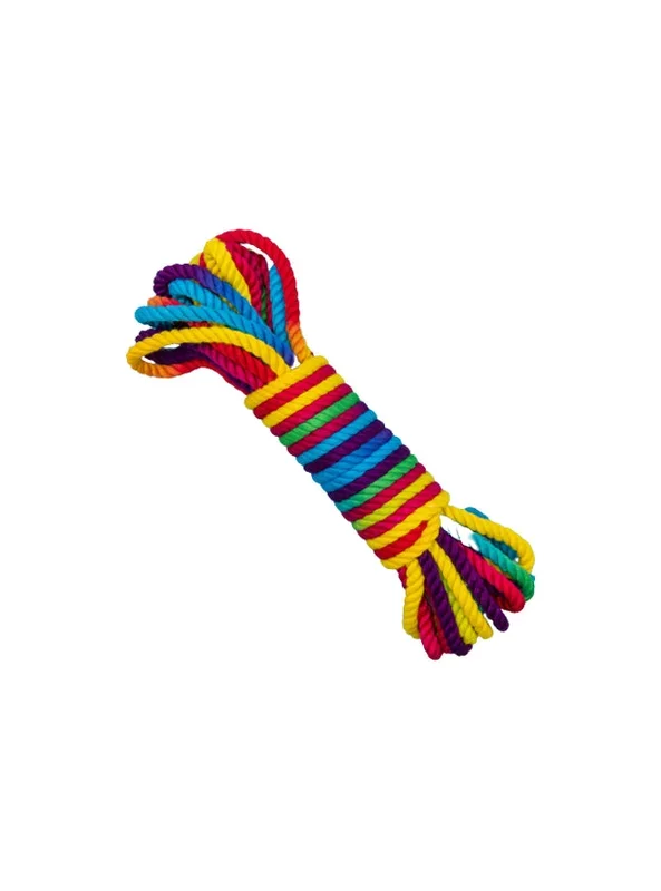 Emojibator Funfetti Bamboo Silk Soft Rainbow Bondage Rope
