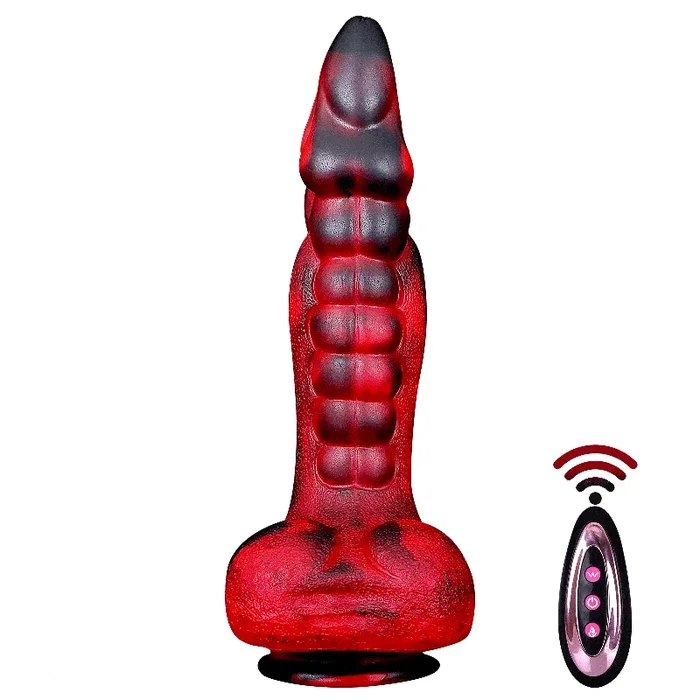 Evil Flame 9 Inch Fantasy Dragon 7 Frequency Vibrating Dildo