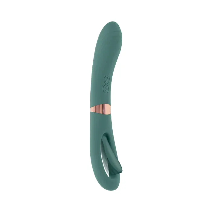 Evolved Chick Flick Dual Ended Silicone Rechargeable Vibrator With G-Spot Flicker