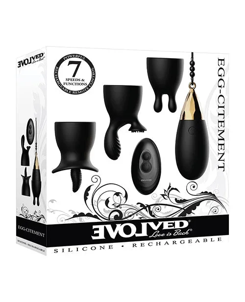Evolved Egg Citement Rechargeable Bullet – Black/gold