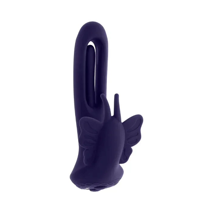 Evolved Lord Of The Wings Rechargeable Silicone Remote Control Dual Motor Rabbit Style Vibrator