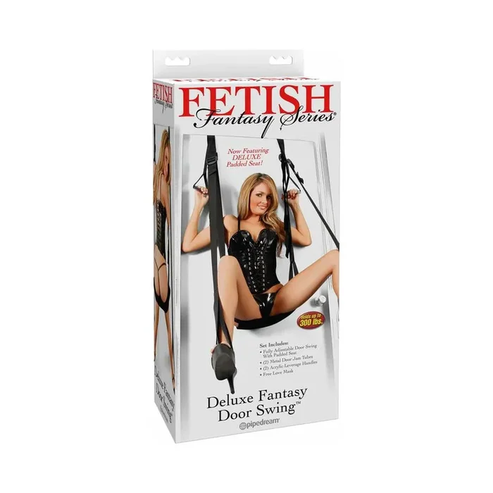 Fetish Fantasy Series Adjustable Deluxe Fantasy Door Swing Black