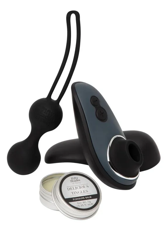 Fifty Shades Of Grey X Womanizer Desire Blooms Rechargeable Silicone Kit