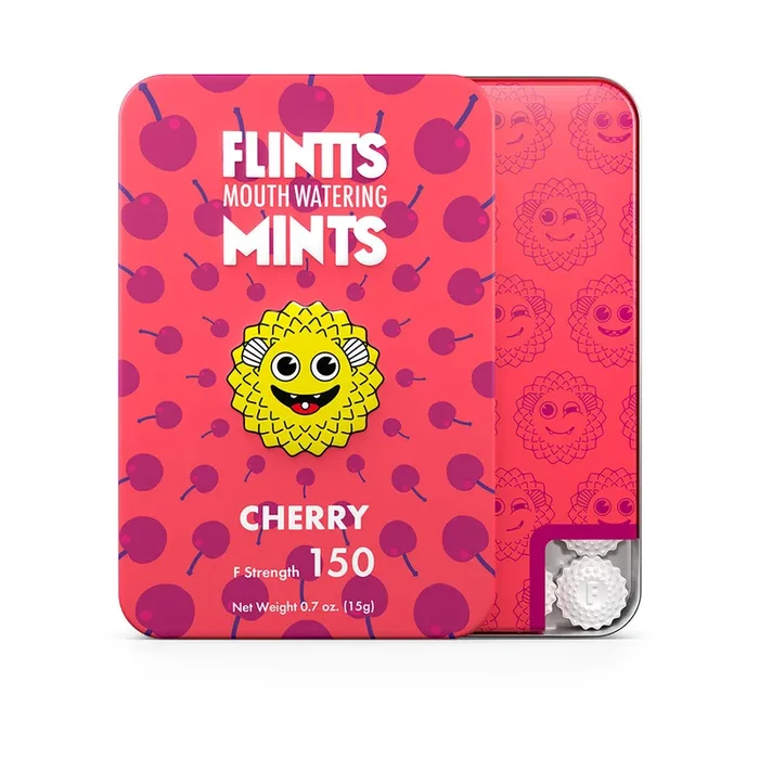 Flintts Mouth Watering Mints Cherry – F-Strength 150