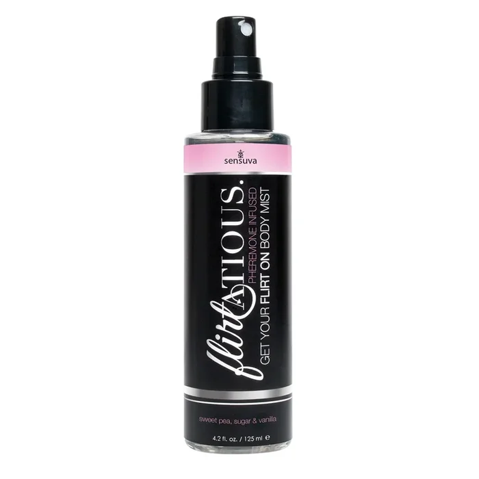 Flirtatious Pheromone Infused Body Mist – Vanilla, Sugar, & Sweet Pea – 4.2 fl.oz / 125 ml