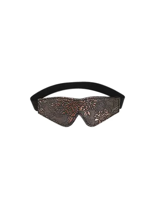 Floral Print Blindfold With Faux Fur Lining