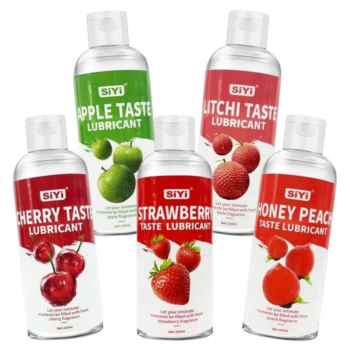 Fruity Flavored Lubricant Variety Pack – 5 Flavors (Apple, Strawberry, Cherry, Honey Peach, Lychee