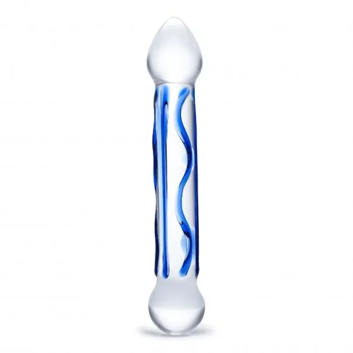 Glas 6.5 Full Tip Textured Glass Dildo