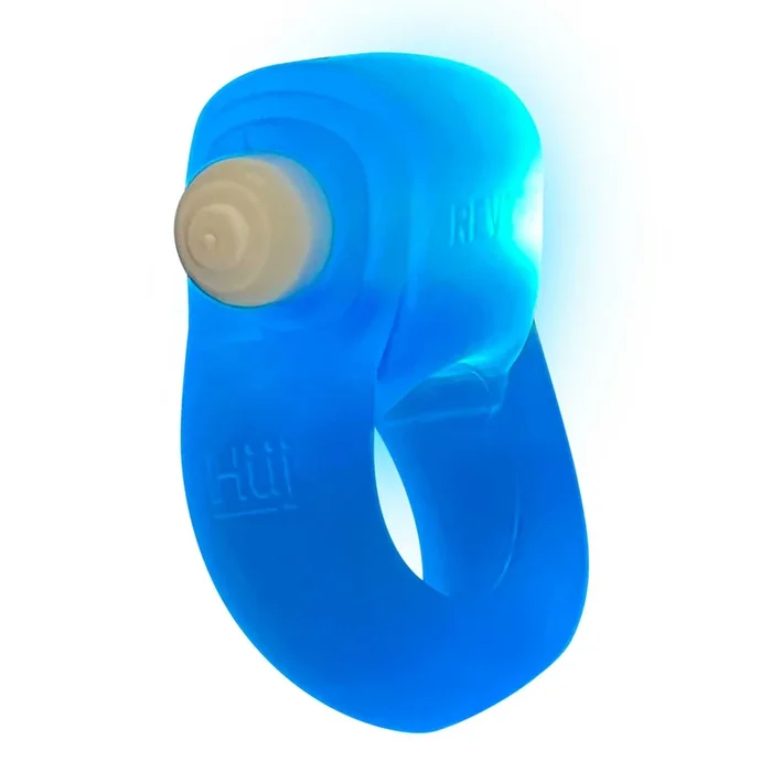 Glowdick Cockring With Led – Blue Ice