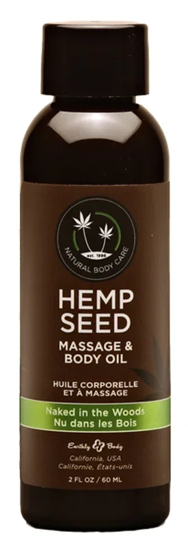 Hemp Seed Massage and Body Oil – Naked in the Woods – 2 Fl. Oz/ 60ml