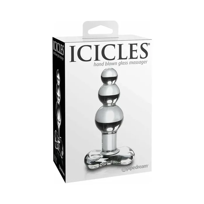 Icicles No. 47 Beaded 4 in. Glass Anal Plug Clear