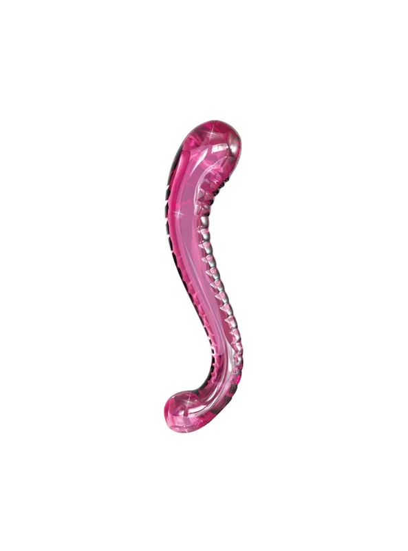 Icicles No. 69 Textured Curved Glass Dildo
