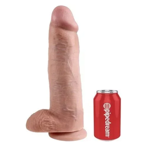 King Cock 12 Inch Cock With Balls Beige