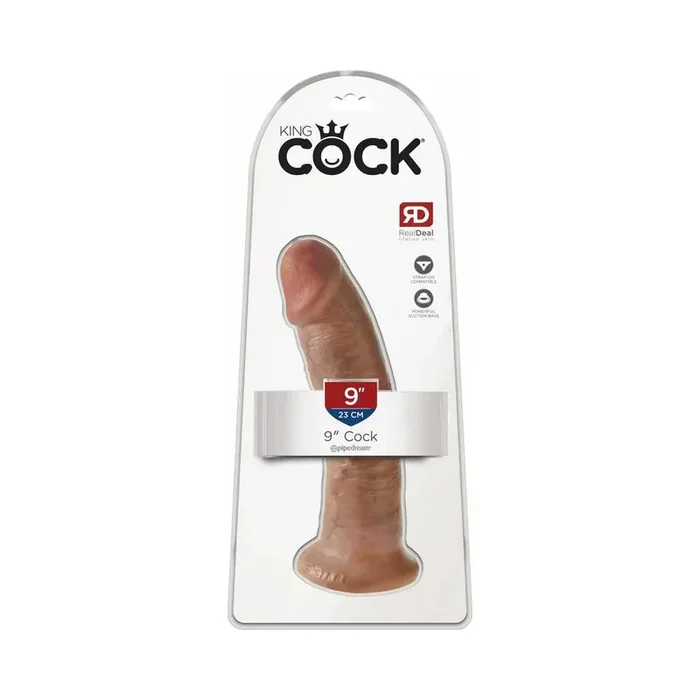 King Cock 9 in. Cock Realistic Dildo With Suction Cup Tan