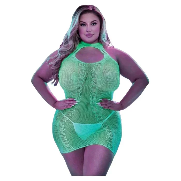 Lapdance Glow In The Dark Keyhole Mini Dress