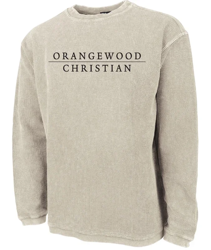 LAST CHANCE- Corded Crewneck Oat Long Sleeve Pullover