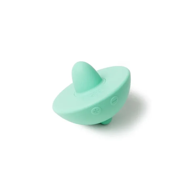 Lay-on vibrator “Toupie Puissante” made of medical-grade silicone – in spinner design (turquoise)