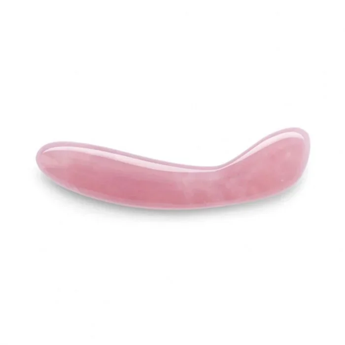 Le Wand Crystal G Wand Rose Quartz Curved Dildo